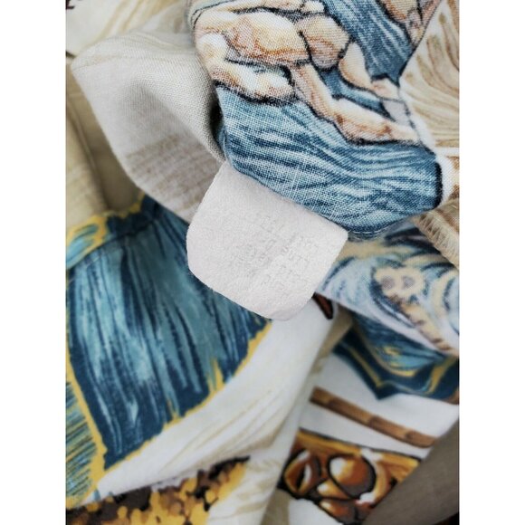 Rare Vintage Kalaheo XL Hawaiian Shirt – Tan Tiki Statue Graphic Short Sleeve - Picture 10 of 12